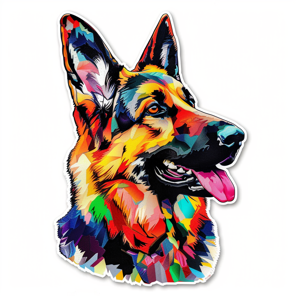 German Shepherd Dog Vinyl Decal Sticker for Car, Laptop, Tumbler and more # F011646