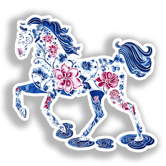 Horse Vinyl Decal Sticker for Car, Laptop, Tumbler and more # A018514-4" x 4"