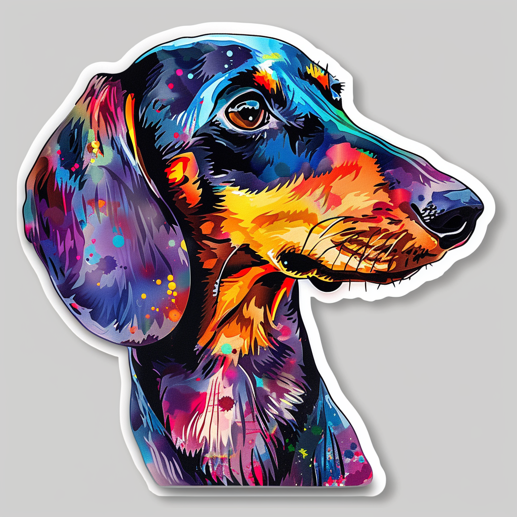 Dachshund Dog Vinyl Decal Sticker for Car, Laptop, Tumbler and more # F013043