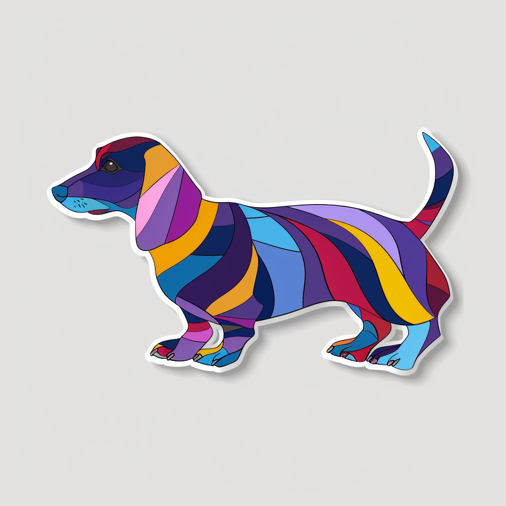 Dachshund Dog Heartcore Vinyl Decal Sticker for Car, Laptop, Tumbler and more # F012745