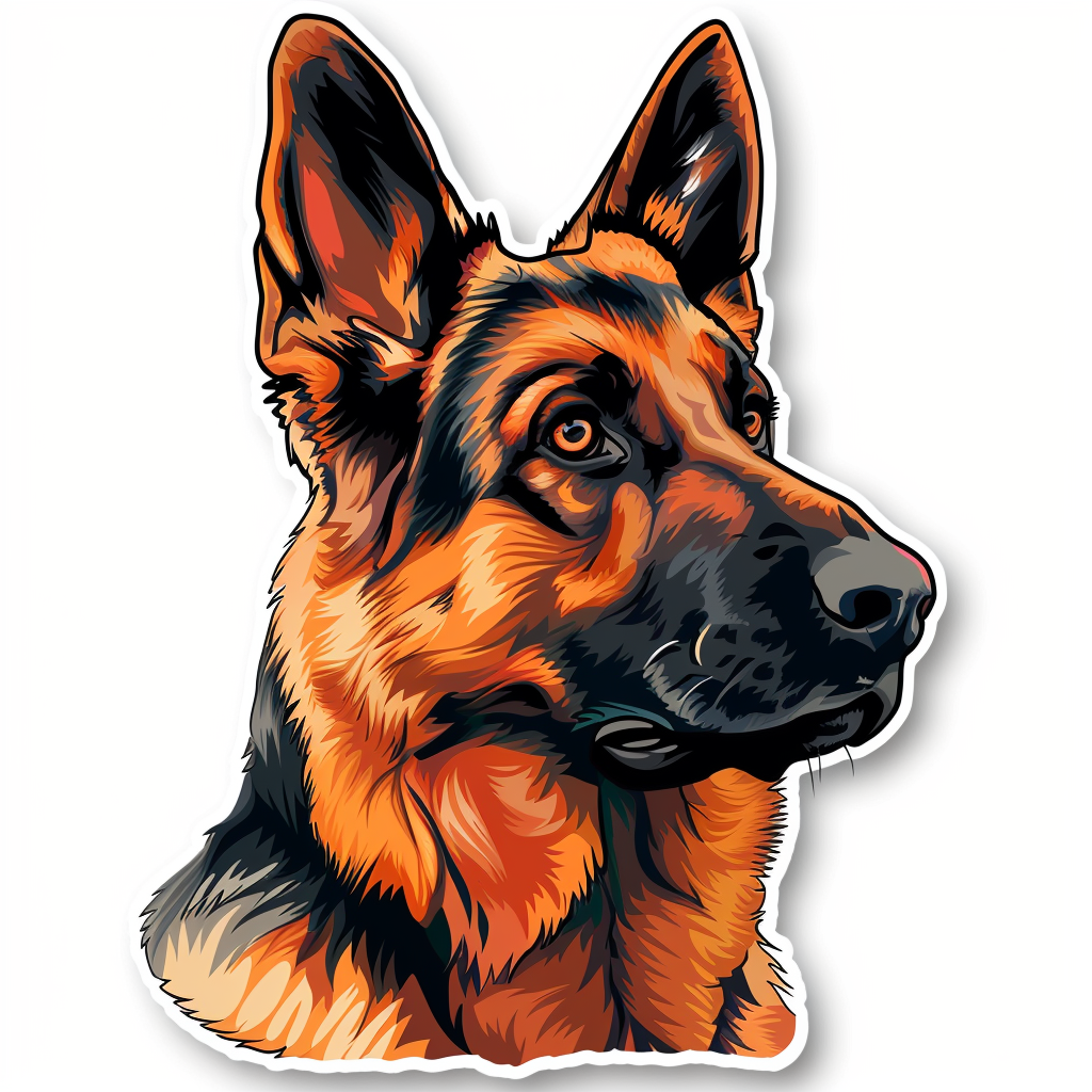 German Shepherd Dog Vinyl Decal Sticker for Car, Laptop, Tumbler and more # F011689