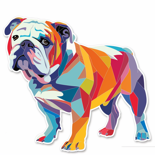 Bulldog Dog majestic Expressive surreal Vinyl Decal Sticker for Car, Laptop, Tumbler and more # F017360-18" x 18