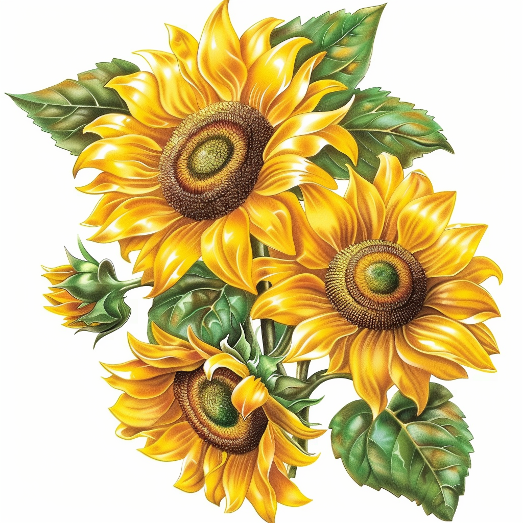 Sunflowers Expressive surreal Vinyl Decal Sticker for Car, Laptop, Tumbler and more # F018131