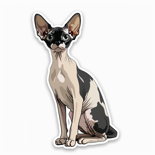 Sphynx Cat Vinyl Decal Sticker for Car, Laptop, Tumbler and more # F010096