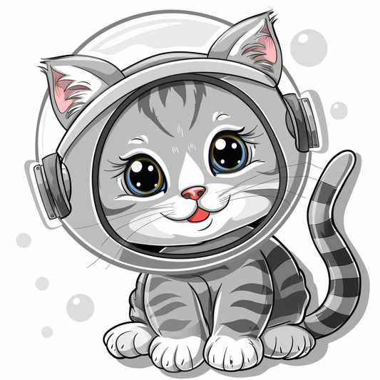 Cute and Adorable American Shorthair Expressive surreal Vinyl Decal Sticker for Car, Laptop, Tumbler and more # F018767