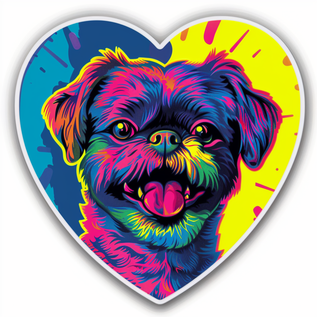 Adorable Shih Tzu Dog Expressive surreal Vinyl Decal Sticker for Car, Laptop, Tumbler and more # F018270