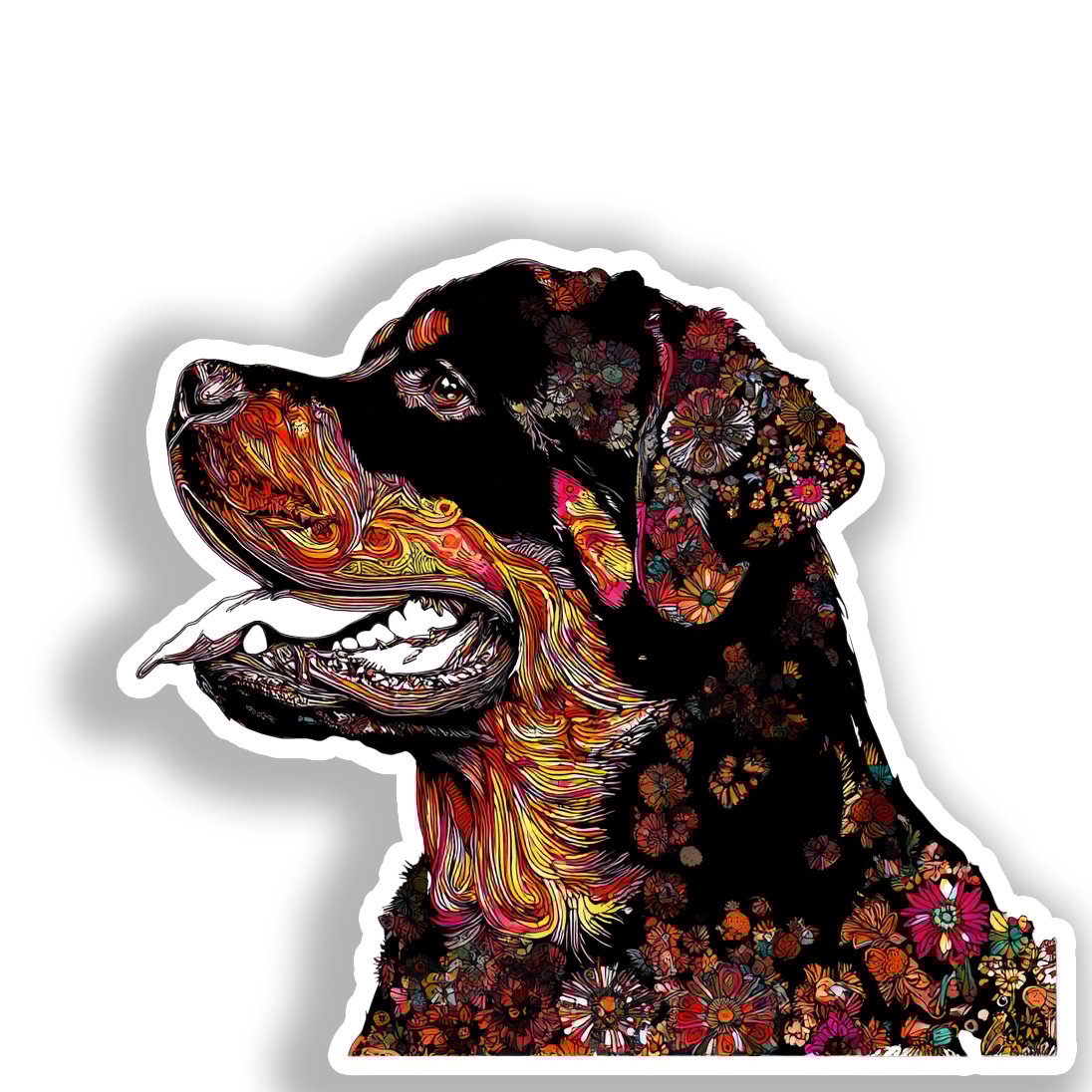 Rottweiler Dog Vinyl Decal Sticker for Car, Laptop, Tumbler and more # A018092-4" x 4"