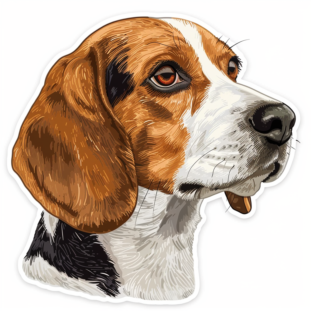 Beagle dog Vinyl Decal Sticker for Car, Laptop, Tumbler and more # F012004