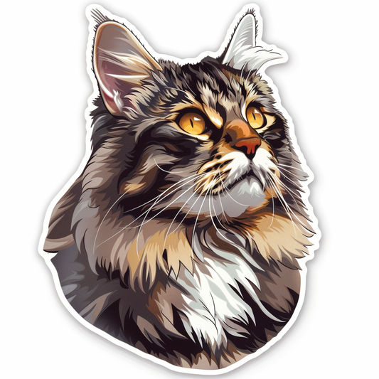 Maine Coon cat Vinyl Decal Sticker for Car, Laptop, Tumbler and more # F07984
