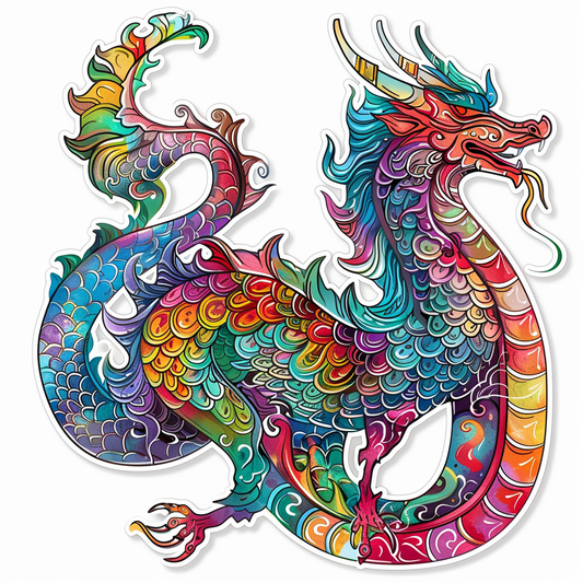 Dragon majestic Expressive surreal Vinyl Decal Sticker for Car, Laptop, Tumbler and more # F019092