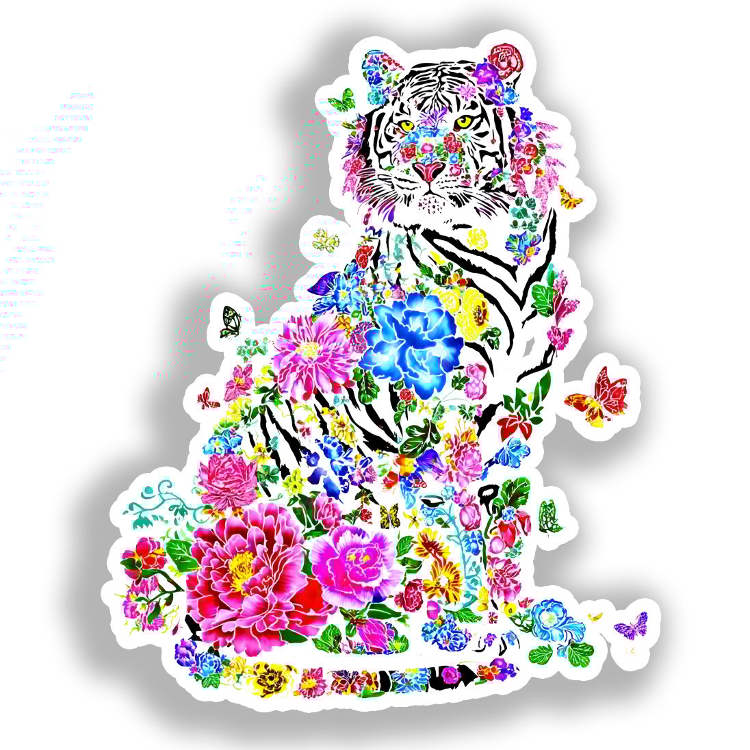 Tiger   Vinyl Decal Sticker for Car, Laptop, Tumbler and more # A018369-4" x 4"