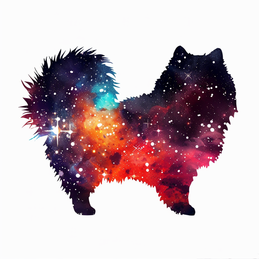 Sticker of a Pomeranian Dog galaxy majestic Expressive surreal Vinyl Decal Sticker for Car, Laptop, Tumbler and more # F013947