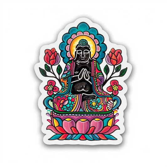 Sticker of a Buddha majestic Expressive surreal Vinyl Decal Sticker for Car, Laptop, Tumbler and more # F016903