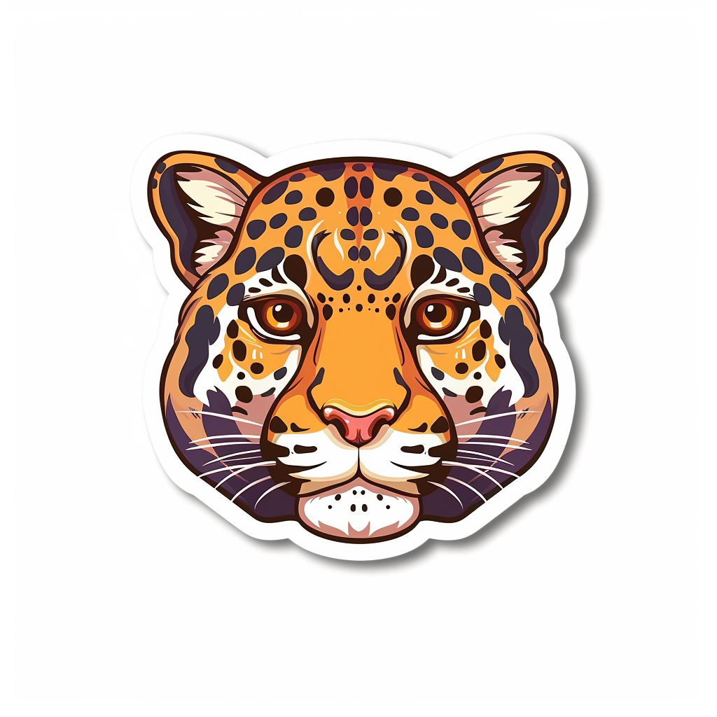 Leopard majestic Expressive surreal Vinyl Decal Sticker for Car, Laptop, Tumbler and more # F022452