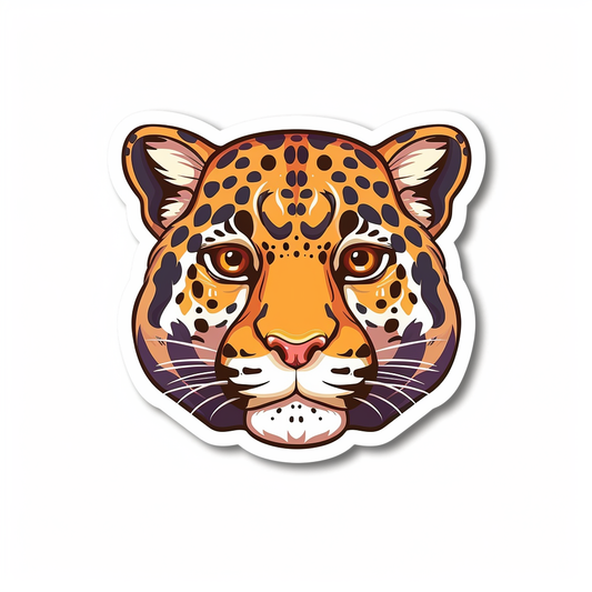 Leopard majestic Expressive surreal Vinyl Decal Sticker for Car, Laptop, Tumbler and more # F022452