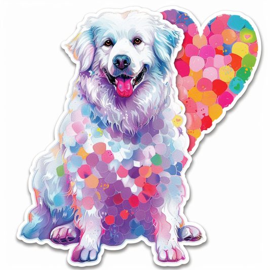Sticker of Great Pyrenees dog  Vinyl Decal Sticker for Car, Laptop, Tumbler and more # F023644
