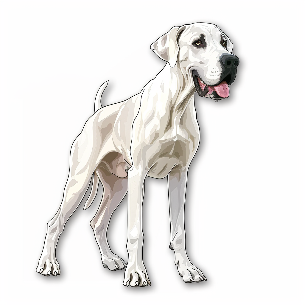 Great Dane Dog Expressive surreal Vinyl Decal Sticker for Car, Laptop, Tumbler and more # F022679