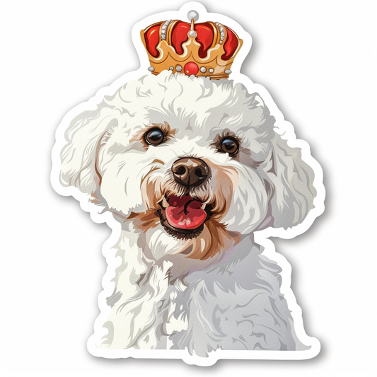 Poodle Dog crowned Vinyl Decal Sticker for Car, Laptop, Tumbler and more # F012605
