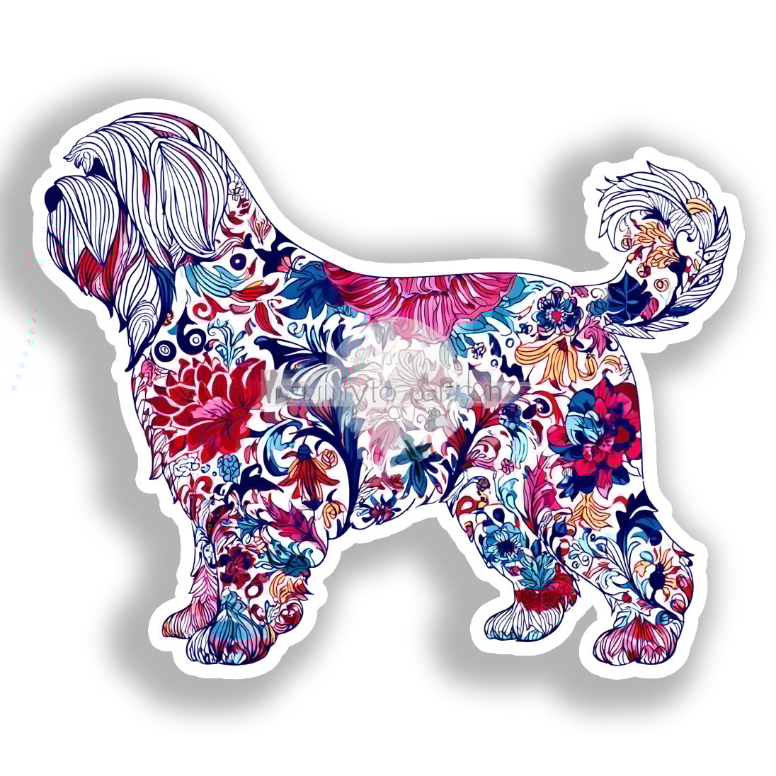 Medium Breed Dog Vinyl Decal Sticker for Car, Laptop, Tumbler and more # A019372-4" x 4"