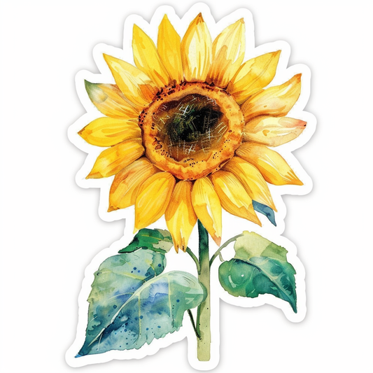 Sunflower flower majestic Expressive surreal Vinyl Decal Sticker for Car, Laptop, Tumbler and more # F022941