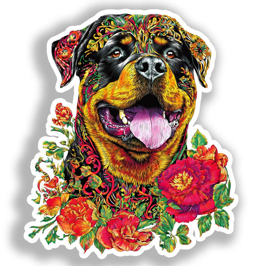 Rottweiler Dog Vinyl Decal Sticker for Car, Laptop, Tumbler and more # A018215-4" x 4"