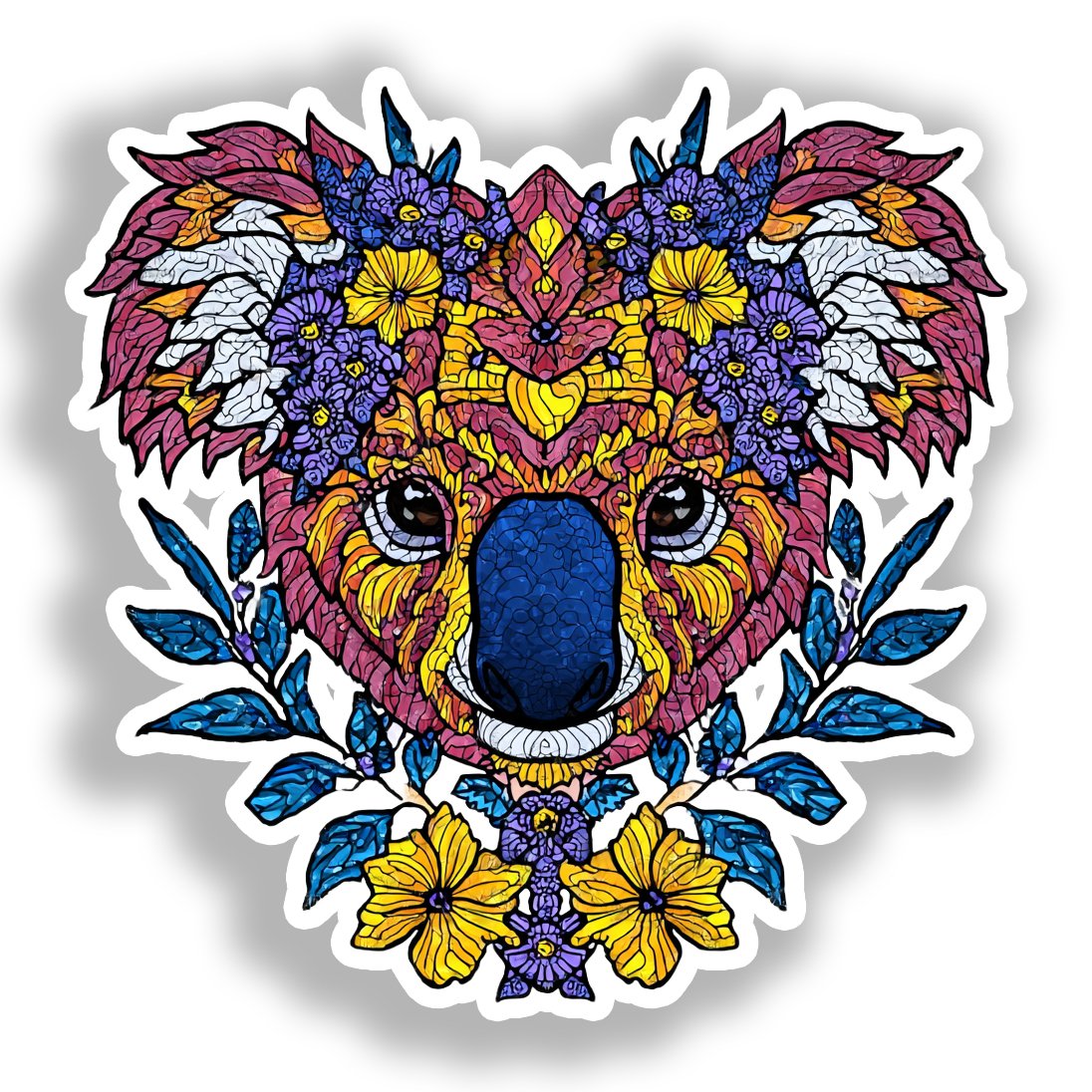 Koala Vinyl Decal Sticker for Car, Laptop, Tumbler and more # A019060-4" x 4"