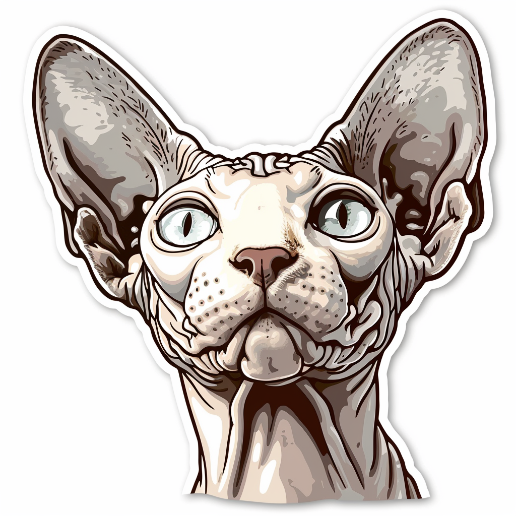 Sphynx Cat Vinyl Decal Sticker for Car, Laptop, Tumbler and more # F09976