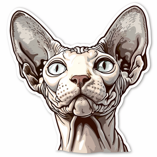 Sphynx Cat Vinyl Decal Sticker for Car, Laptop, Tumbler and more # F09976