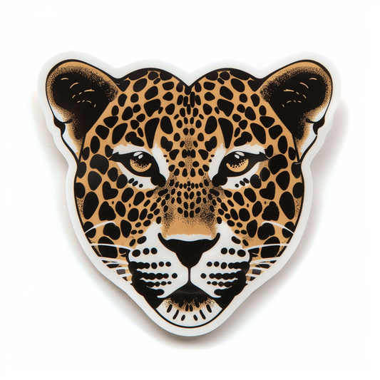 Leopard majestic Expressive surreal Vinyl Decal Sticker for Car, Laptop, Tumbler and more # F022563