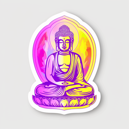 Buddha majestic Expressive surreal Vinyl Decal Sticker for Car, Laptop, Tumbler and more # F017089