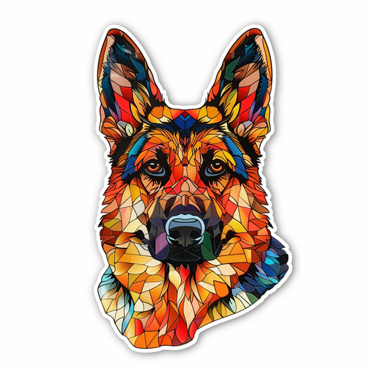 German Shepherd Dog cartoon Vinyl Decal Sticker for Car, Laptop, Tumbler and more # F011572