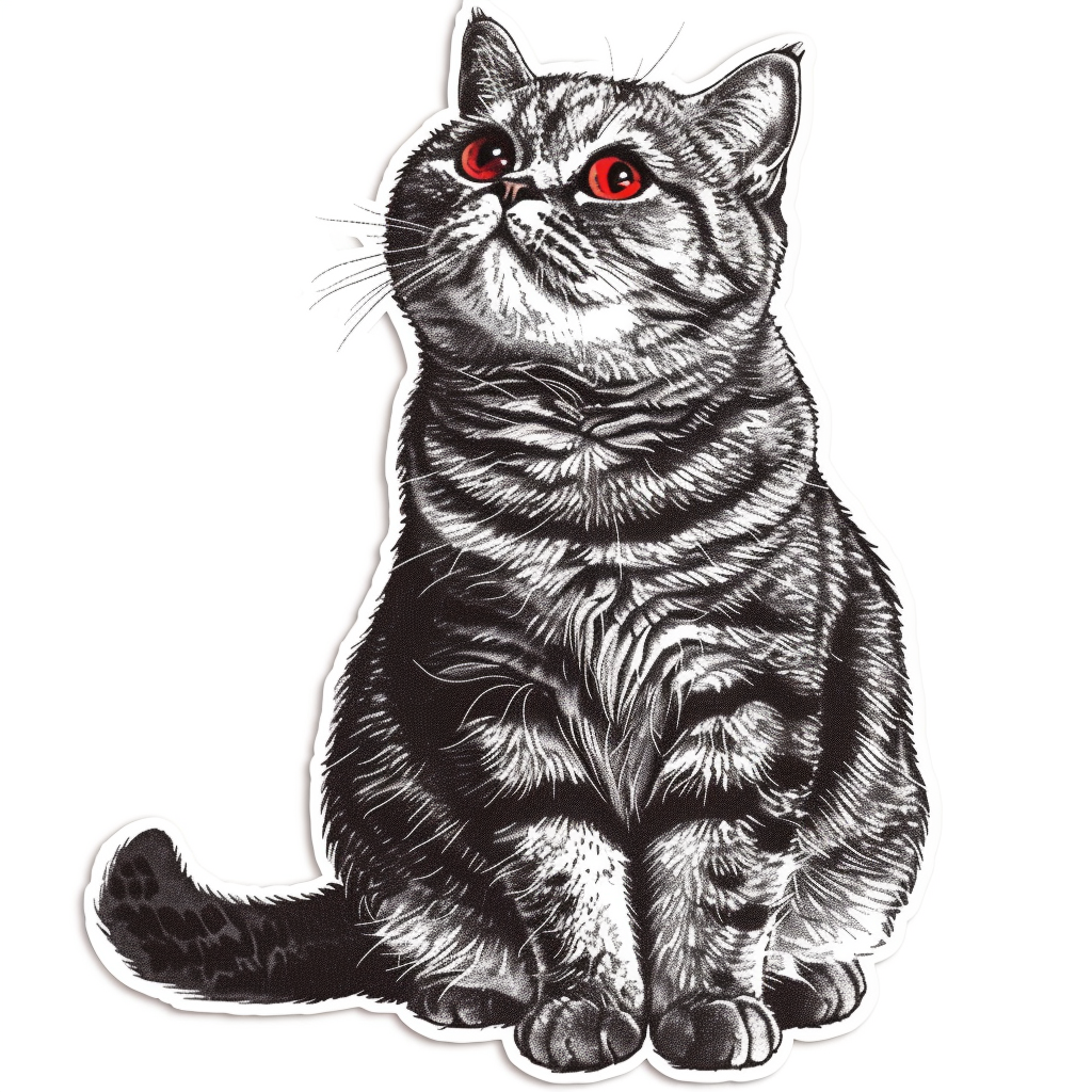 British Shorthair cat Vinyl Decal Sticker for Car, Laptop, Tumbler and more # F07990