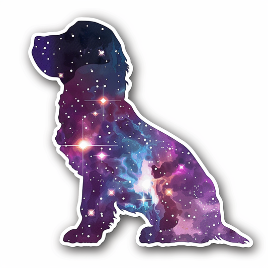 Cocker Spaniel Dog majestic Expressive surreal Vinyl Decal Sticker for Car, Laptop, Tumbler and more # F020349-4" x 4"
