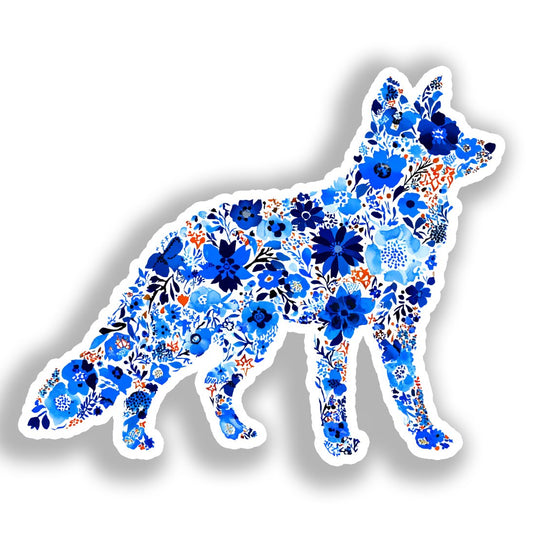 Fox Vinyl Decal Sticker for Car, Laptop, Tumbler and more # A019130-4" x 4"