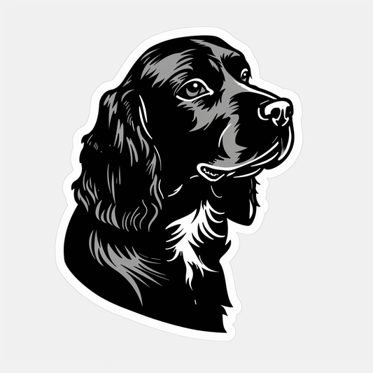 Cocker Spaniel Dog majestic Expressive surreal Vinyl Decal Sticker for Car, Laptop, Tumbler and more # F020213-4" x 4"