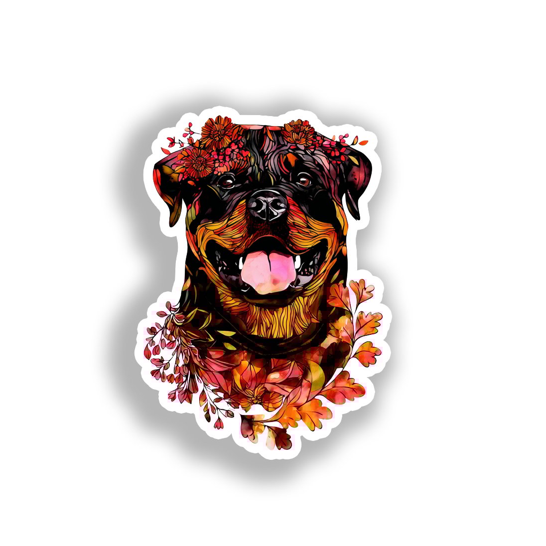 Rottweiler Dog Vinyl Decal Sticker for Car, Laptop, Tumbler and more # A018115-4" x 4"