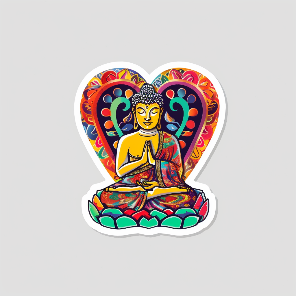 Buddha majestic Expressive surreal Vinyl Decal Sticker for Car, Laptop, Tumbler and more # F017091