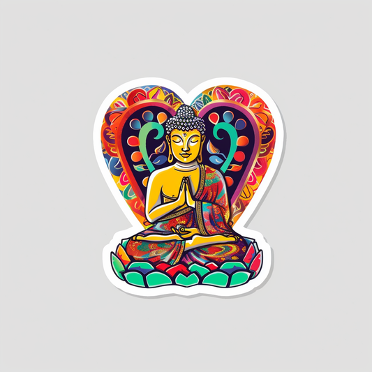 Buddha majestic Expressive surreal Vinyl Decal Sticker for Car, Laptop, Tumbler and more # F017091