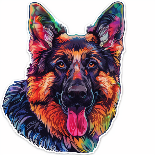 German Shepherd Dog Vinyl Decal Sticker for Car, Laptop, Tumbler and more # F011432