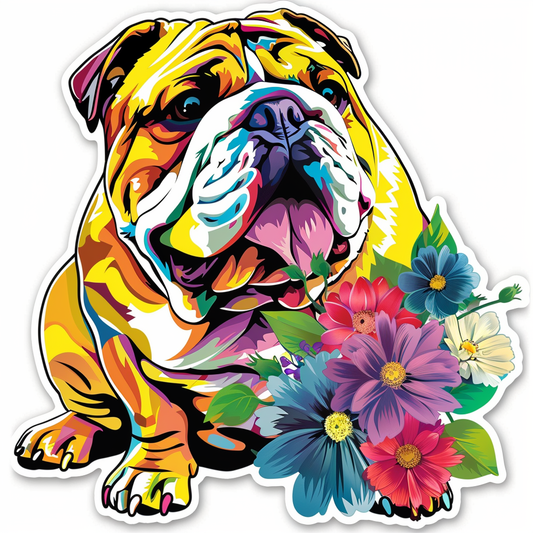 Bulldog Dog majestic Expressive surreal Vinyl Decal Sticker for Car, Laptop, Tumbler and more # F017599
