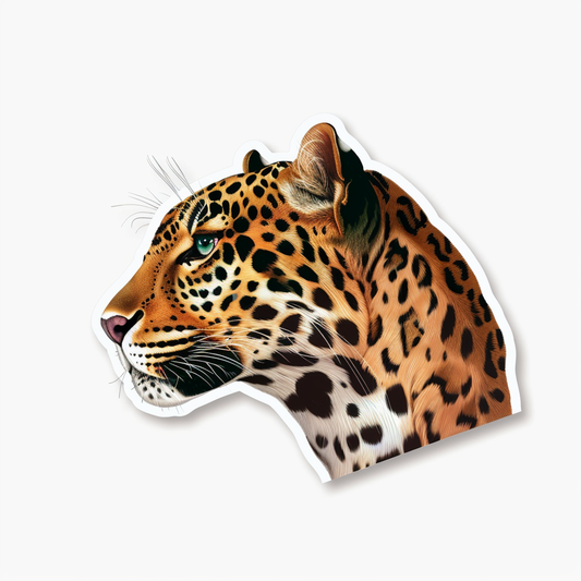 Leopard majestic Expressive surreal Vinyl Decal Sticker for Car, Laptop, Tumbler and more # F022620