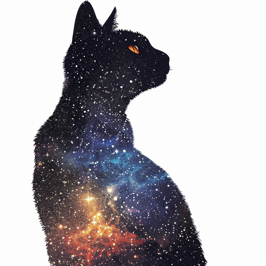 Abyssinian Cat astronaut majestic Expressive surreal Vinyl Decal Sticker for Car, Laptop, Tumbler and more # F021145-4" x 4"