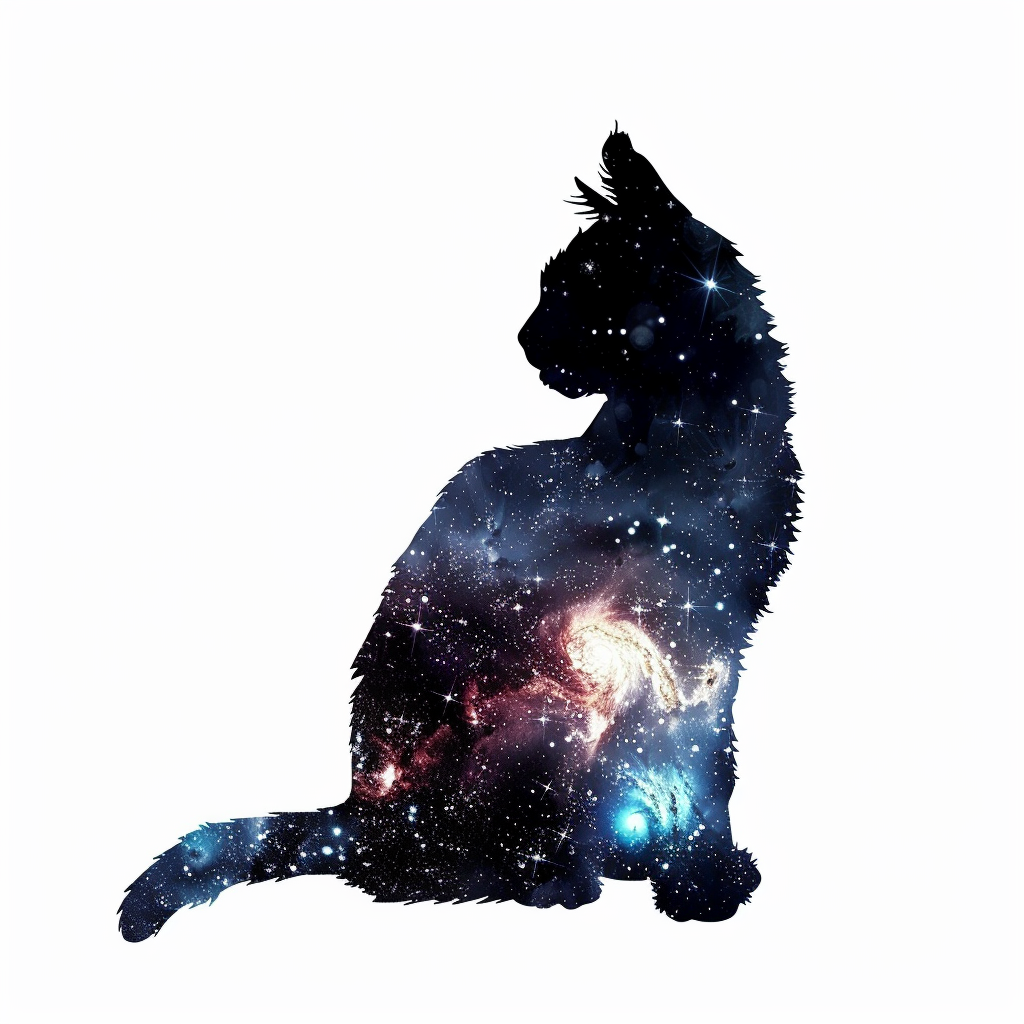 Sticker of a Persian Cat galaxy majestic Expressive surreal Vinyl Decal Sticker for Car, Laptop, Tumbler and more # F016363