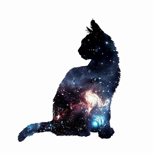 Sticker of a Persian Cat galaxy majestic Expressive surreal Vinyl Decal Sticker for Car, Laptop, Tumbler and more # F016363