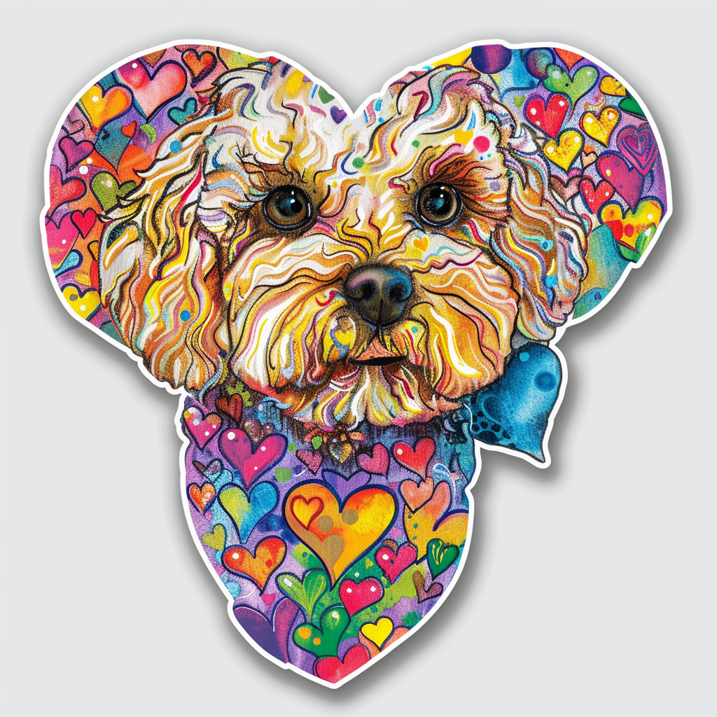 Poodle Dog heartcore Vinyl Decal Sticker for Car, Laptop, Tumbler and more # F012298