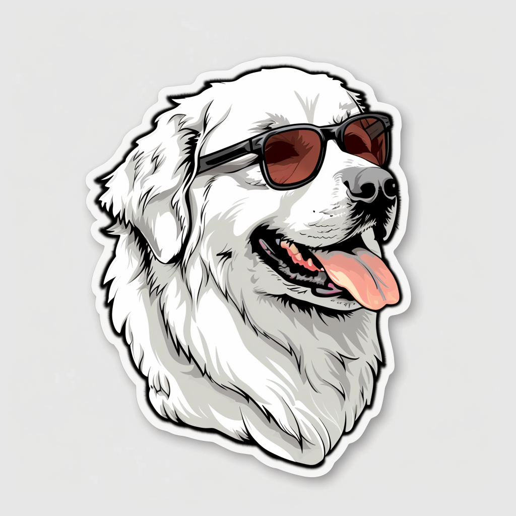 Sticker of Great Pyrenees dog  Vinyl Decal Sticker for Car, Laptop, Tumbler and more # F023636