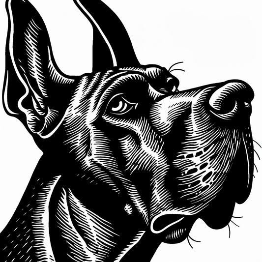 Great Dane Dog Expressive surreal Vinyl Decal Sticker for Car, Laptop, Tumbler and more # F022668