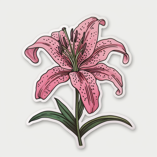 Lily flower majestic Expressive surreal Vinyl Decal Sticker for Car, Laptop, Tumbler and more # F023322