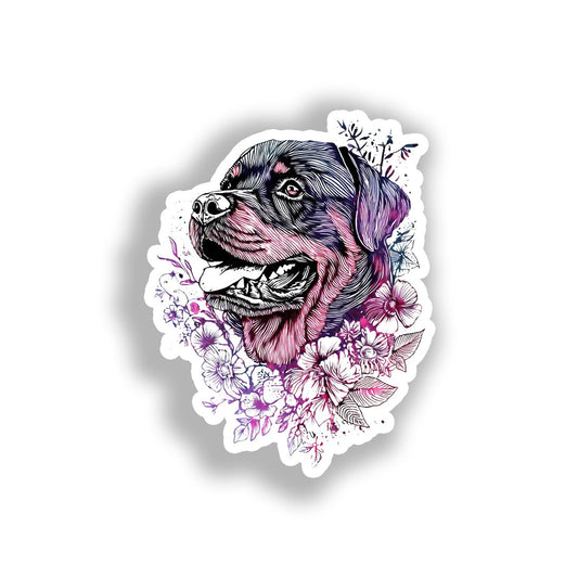 Rottweiler Dog Vinyl Decal Sticker for Car, Laptop, Tumbler and more # A018122-4" x 4"