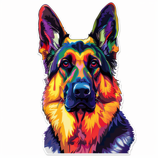 German Shepherd Dog cartoon Vinyl Decal Sticker for Car, Laptop, Tumbler and more # F011628